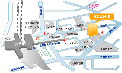 T's　BusinessTower　地図